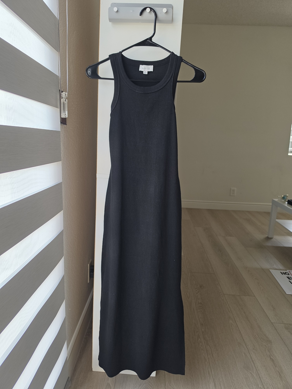 Black Ribbed Tank Maxi Dress - Mable